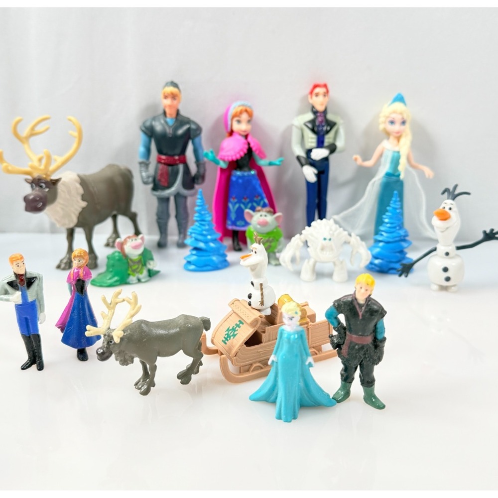 FROZEN Action Figure Lot of 10 Mattel 2013 Toys AND lot of 7 Mini Figures